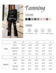 Tanming Women's Black Knit Sweater and Pants Set
