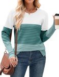 Zeagoo Women's Fall Long Sleeve Ribbed Sweater