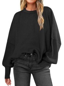 ANRABESS Women's Crew Neck Long Sleeve Sweater