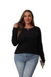 Jescakoo Women's Pleated Long Sleeve Tunic Blouse