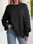 ANRABESS Women's Crew Neck Long Sleeve Sweater