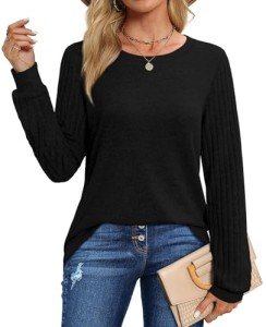 Trendy Women's Long Sleeve Striped Tunic Sweater