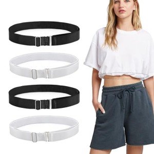 Adjustable Crop Tuck Band Belt Set - 4 Pcs