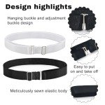 Adjustable Crop Tuck Band Belt Set - 4 Pcs