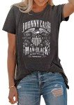 Country Music Tshirt for Women Vintage Nashville Tennessee Graphic Shirts Music Lovers Summer Vacation Top Shirt Tee, Dark Grey, Large