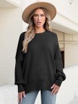 ANRABESS Women's Crew Neck Long Sleeve Sweater