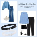 Adjustable Crop Tuck Band Belt Set - 4 Pcs