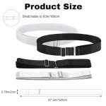 Adjustable Crop Tuck Band Belt Set - 4 Pcs