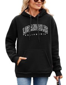 Cozy Sherpa-Lined Hoodies for Women Black
