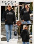 Cozy Sherpa-Lined Hoodies for Women Black