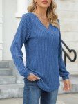 Famulily Women's V-Neck Lightweight Pullover Sweater