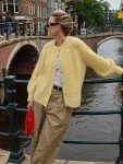 Yellow Long Sleeve Casual Chunky Knit Cardigan