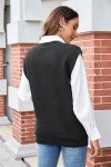 Arach&Cloz Women's Oversized Knit Sweater Vest