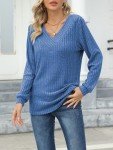 Famulily Women's V-Neck Lightweight Pullover Sweater