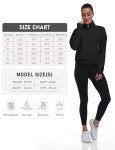 MoFiz Women's Fleece Half Zip Cropped Hoodie