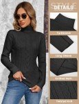 Xukk Women's Casual Turtleneck Pullover Sweater