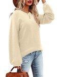 Long Sleeve Ribbed Crew Neck Sweater for Women