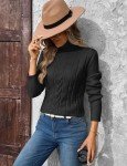 Xukk Women's Casual Turtleneck Pullover Sweater