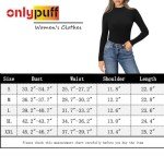 Onlypuff Women's Long Sleeve Turtleneck Casual Tee