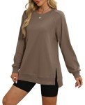 Oversized Crewneck Fall Sweatshirt for Women
