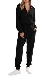 PRETTYGARDEN Women's Black Sweater & Jogger Set