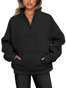 Oversized Women's Fleece Quarter Zip Sweatshirt