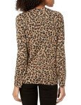 Lightweight Crewneck Sweater in Camel Animal Print
