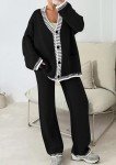 Women's Knit Lounge Set with Cardigan & Pants