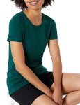 Amazon Essentials Women's Classic-fit Short-Sleeve Crewneck T-Shirt, 2-Pack Dark Green/Powder Blue, Large