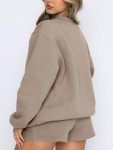Trendy Women's Brown Crewneck Sweatshirts for Fall