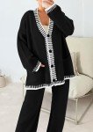 Women's Knit Lounge Set with Cardigan & Pants