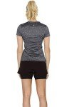 icyzone Workout Shirts Yoga Tops Activewear V-Neck T-Shirts for Women Running Fitness Sports Short Sleeve Tees (M, Royal Blue/Purple/Charcoal)
