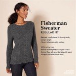 Amazon Essentials Women's Navy Cable Knit Sweater