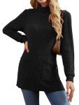Bellcoco Women's Oversized Turtleneck Sweater Tunic