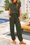 PRETTYGARDEN Women's Army Green Sweater Set