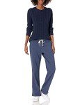 Amazon Essentials Women's Navy Cable Knit Sweater