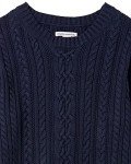 Amazon Essentials Women's Navy Cable Knit Sweater