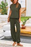 PRETTYGARDEN Women's Army Green Sweater Set