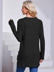 Women's Long Sleeve Knitted Cardigan with Pockets