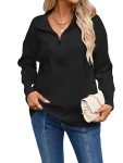 Chic Oversized Quarter-Zip Ribbed Knit Sweater