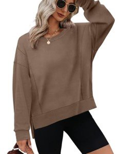 Casual Long Sleeve Crewneck Sweater for Women