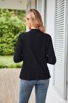 Grace Karin Women's Lightweight Black Peplum Cardigan