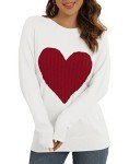 Heart-Shaped Pullover Sweater for Women