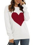 Heart-Shaped Pullover Sweater for Women