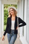 Grace Karin Women's Lightweight Black Peplum Cardigan