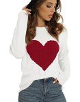 Heart-Shaped Pullover Sweater for Women