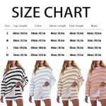 Beige Striped Oversized Lounge Set for Women