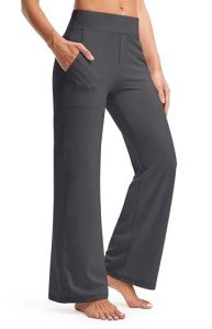 Women's Business Casual Wide Leg Grey Pants