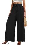 AusLook Women's Black Wide Leg Dress Pants