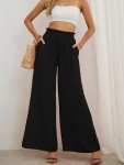AusLook Women's Black Wide Leg Dress Pants